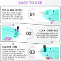 Stitch Gun for Clothes - Handheld Quick Clothing Fixer - Tagging Gun for Clothing, Sewing Kit - Includes 6 Fine Needles, 1000 Black & 1000 White