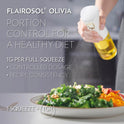 FLAIROSOL OLIVIA. The Original Advanced Oil Sprayer for Cooking, Salads, BBQs and More, Continuous Spray with Portion Control, Trusted by Chefs