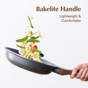SENSARTE Nonstick Frying Pan Skillet, Swiss Granite Coating Omelette Pan, Healthy Stone Cookware Chef's Pan, PFOA Free (8/9.5/10/11/12.5 Inch)