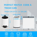 120 Counts 1.6 Gallon Mini Drawstring Trash Bags, Small Garbage Bags by KSSKSS, Code a fit 4.5-8 Liter, 1.2-2 Gal, White Trash Bin Liners for Home