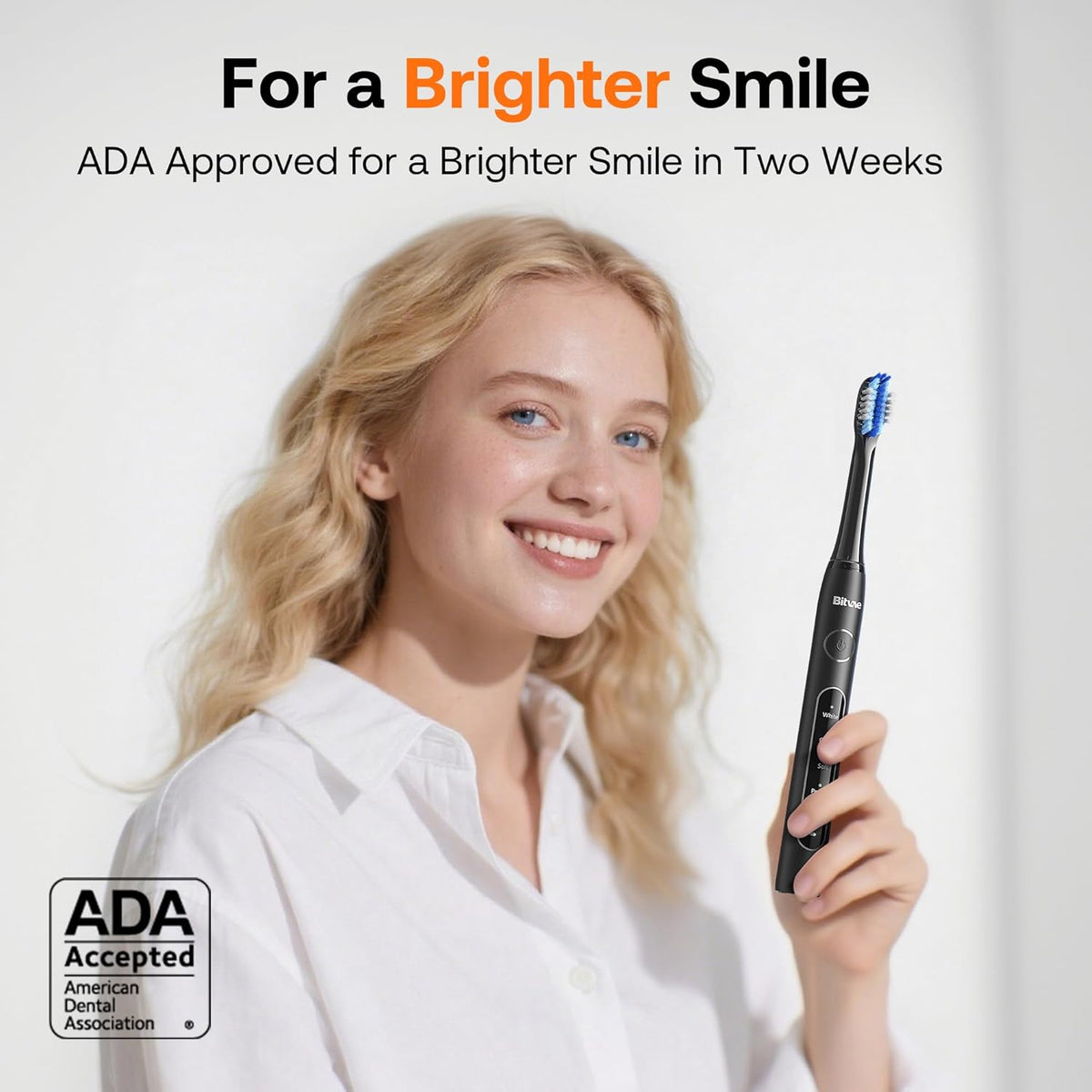 Bitvae ADA Accepted Electric Toothbrush, Travel Toothbrush Rechargeable for Adults and Kids, 60-Day Battery, 5 Modes, 8 Heads, Portable Travel Case