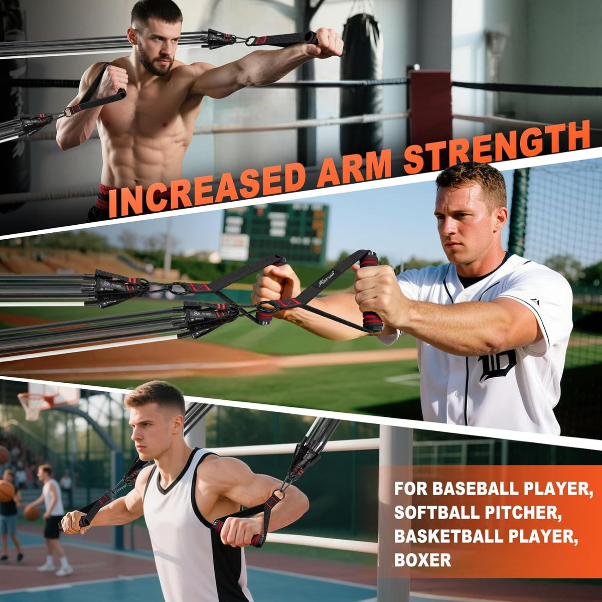 HPYGN Resistance Bands, Exercise Bands with Handles, Fitness Bands, Workout Bands with Door Anchor and Ankle Straps, for Heavy Resistance Training
