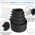 TILUCK Measuring Cups & Spoons Set, Stackable Cups and Spoons, Nesting Measure Cups with Stainless Steel Handle, Kitchen Gadgets for Cooking & Baking