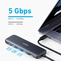 Anker USB C Hub, 5-in-1 USBC to HDMI Splitter with 4K Display, 1 x Powered USB-C 5Gbps & 2×Powered USB-A 3.0 5Gbps Data Ports for MacBook Pro