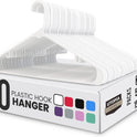 Utopia Home Plastic Hangers 20 Pack - Space Saving Clothes Hanger - Durable & Strong Closet Organizers and Storage with Built-in Strap Hooks