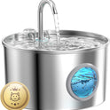 Cat Water Fountain Stainless Steel: 74oz/2.2L Cat Fountain for Drinking - Pet Water Fountain for Cats Inside - Quiet Cats Water Bowl Dispenser