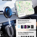 2026 Upgraded 360° Vacuum Magnetic Car Phone Holder for Magsafe [96+LBS Strongest Suction & 2800gf Strongest Magnetic], Adjustable Car Phone Mount