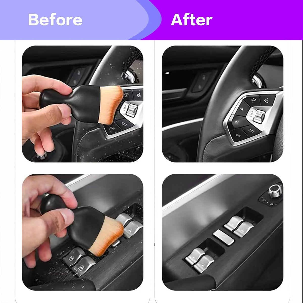 Car Interior Detailing Brush,Soft Bristle Cleaning Brush Car Detailing Brush Dusting Brush,Car Interior Cleaning Tool,Auto Detail Brush Car Dash