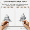 Fuxi 9" x 12" Sketch Book, Top Spiral Bound Sketch Pad, 100 Sheets 68lb/100gsm Acid-Free Drawing Paper, Art Sketchbook for Drawing Pad for Kids