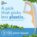 The Humble Co Dental Floss Picks for Teeth, 200 Count (Mint) - Double Thread Tooth Picks Flossers for Adults Gum Health - Toothpick Floss for
