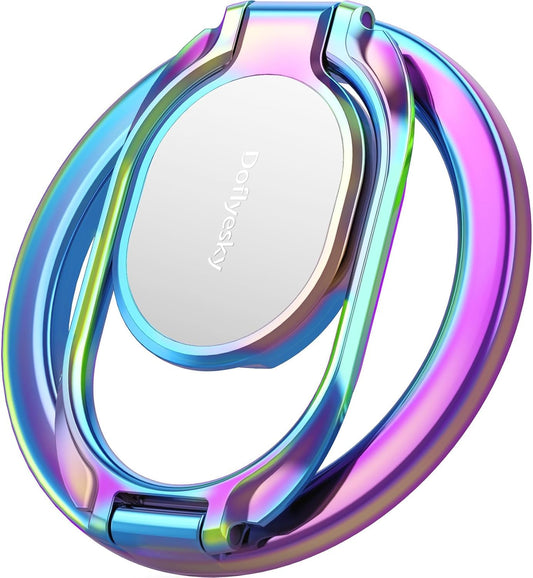 Magnetic Phone Ring Holder with Magsafe, Double Adjustable Gym Finger Ring Grip, Removable Phone Grip, for iPhone, iPad and Smartphones, Compatible