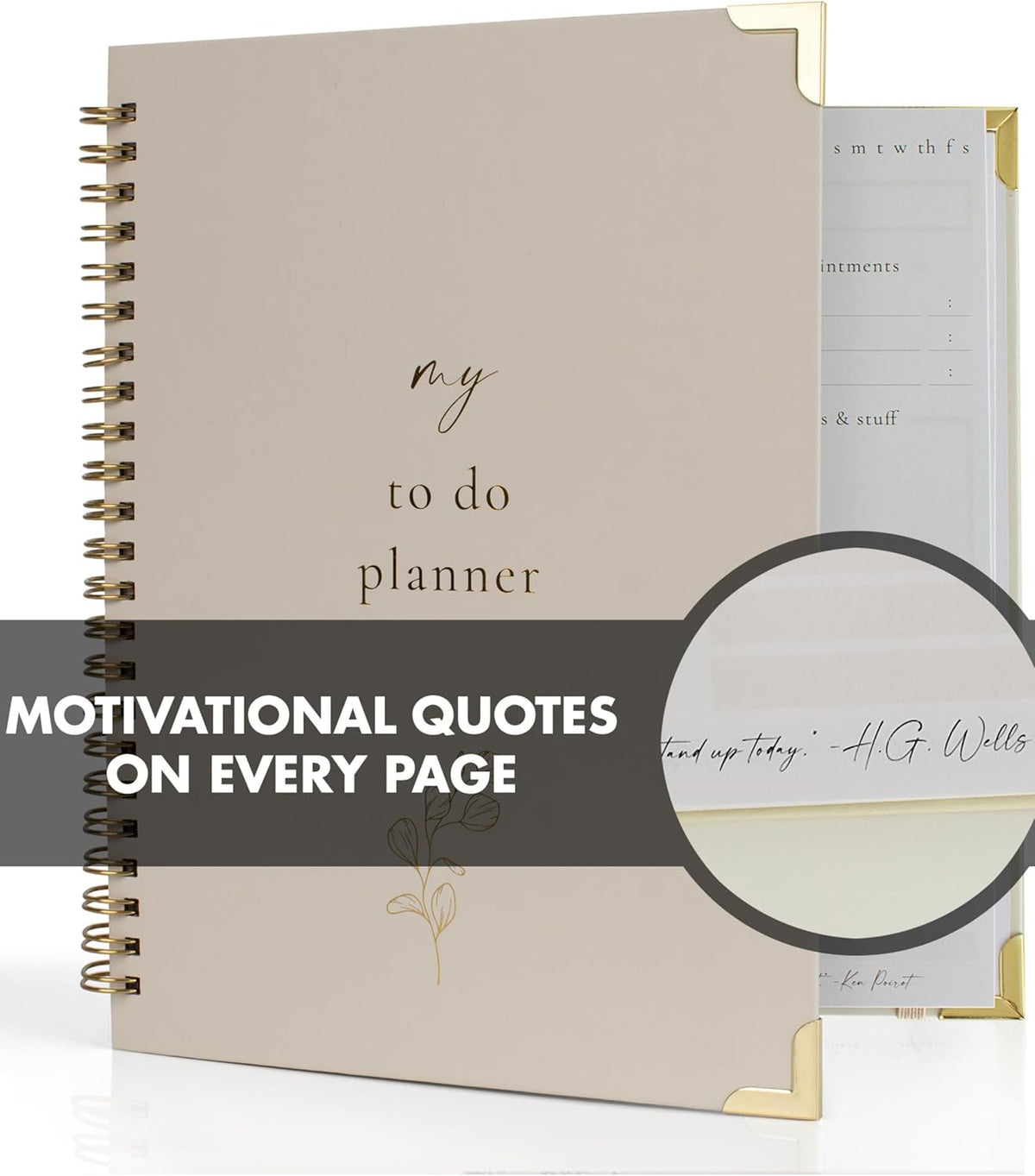 Beautiful To Do List Notebook - Aesthetic Daily Planner to Easily Organize Your Tasks And Boost Productivity - Stylish Undated ADHD Planner Gift and
