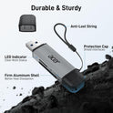 acer SD Card Reader USB C, Dual Slots USB 3.0 Type C to Micro SD Card Adapter, Memory Card Reader for MicroSD, SDHC, SDXC, Compatible with Laptop