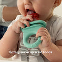 Frida Baby Push Pop Silicone Feeder, Baby Fruit Food Feeder to Safely Introduce New Foods, Fresh + Frozen, Breastmilk Popsicles, BPA Free, Dishwasher