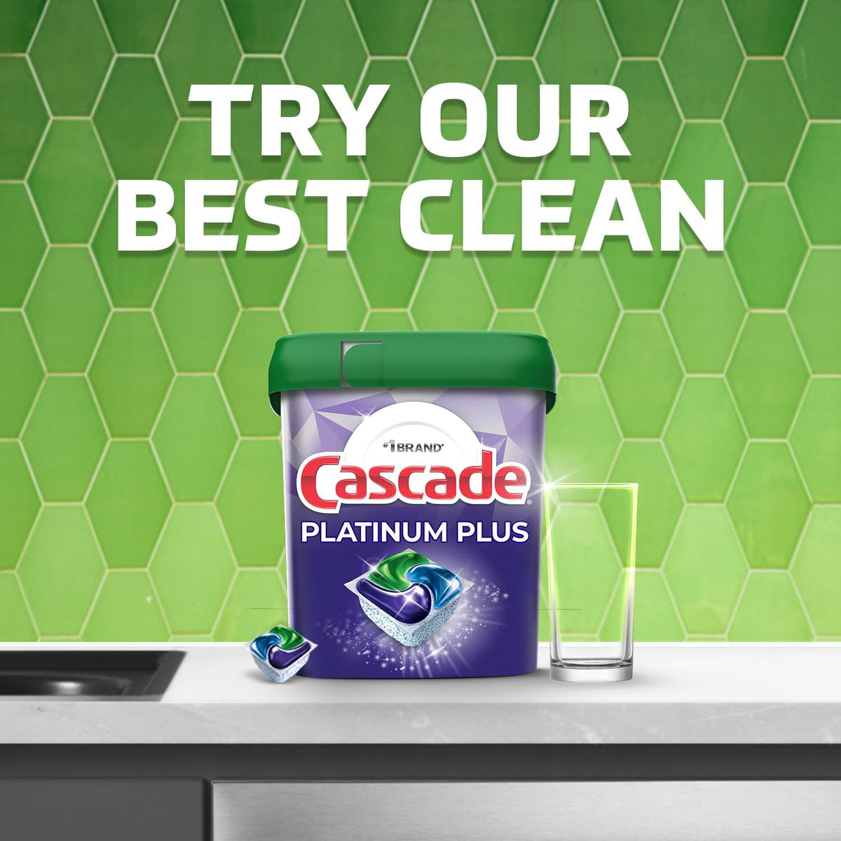 Cascade Platinum Power Boost Dishwasher Pods, Dishwasher Detergent, Dishwasher Soap, Dish Tabs, Dishwashing Tablets, Dish Detergent, Lemon
