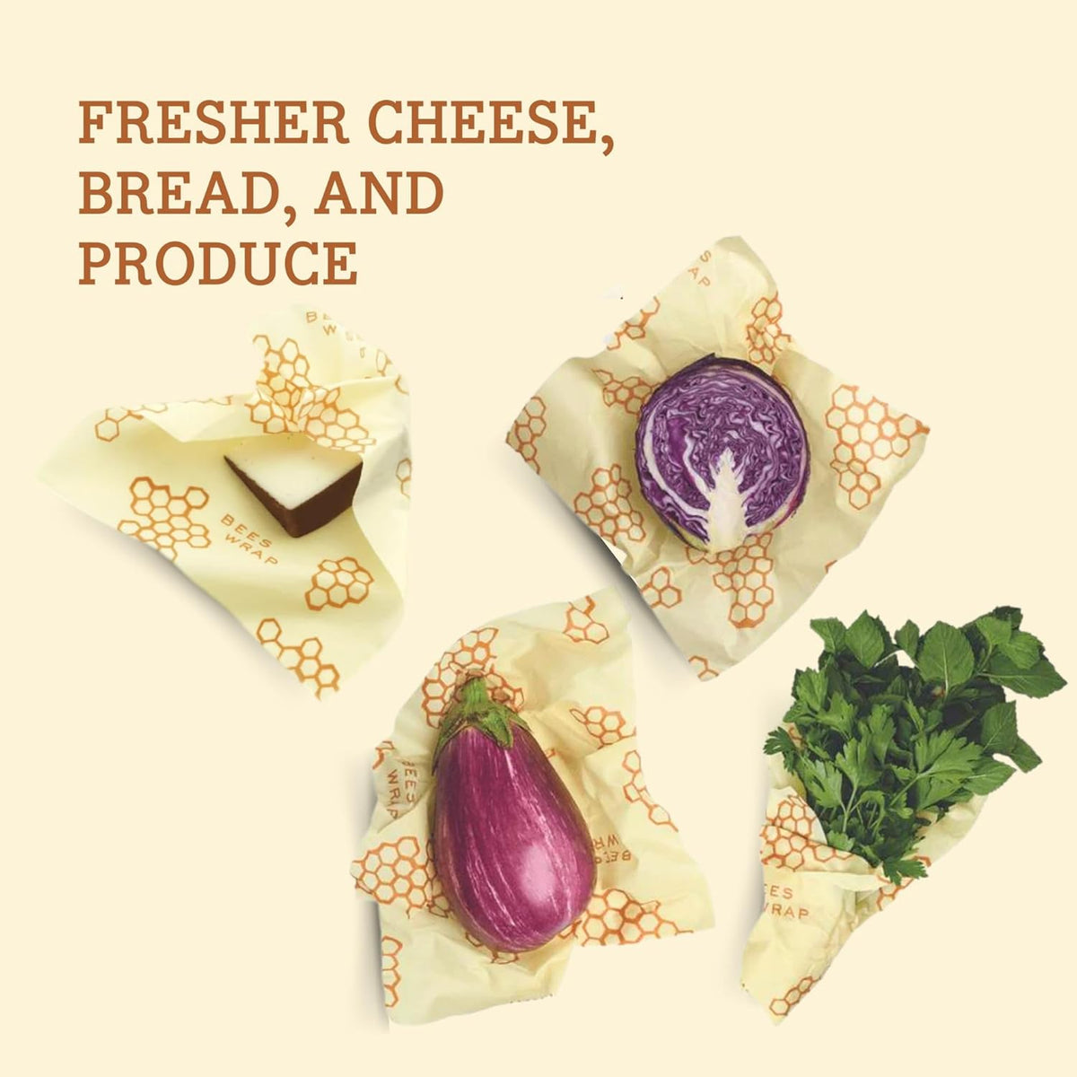Bee's Wrap Beeswax Wraps for Food - Bread Wrap - Made in USA Reusable Bread Storage Bags - Organic & Eco-Friendly Alternative to Aluminum Foil