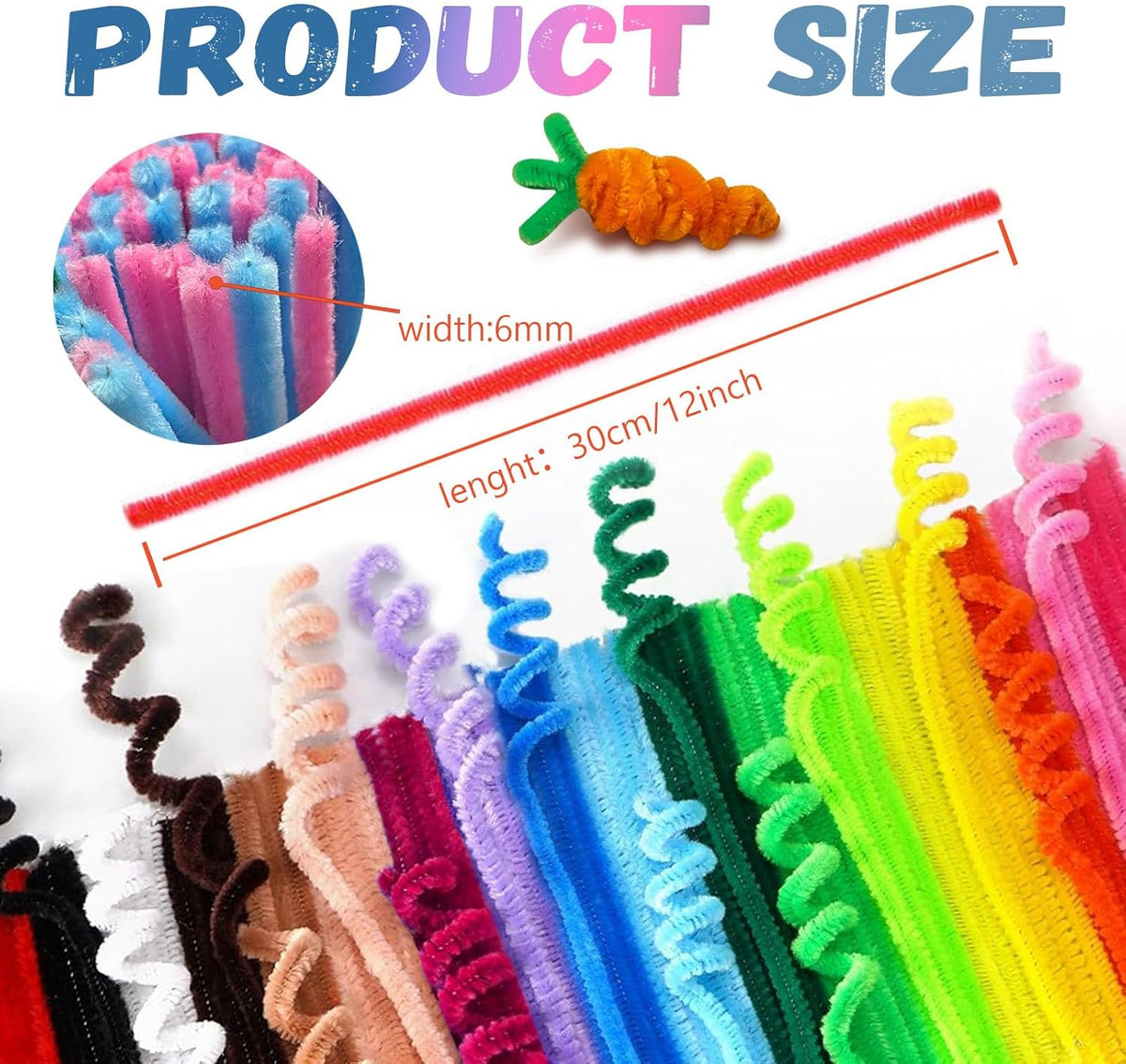 Pipe Cleaners Craft Bulk,Kids Toys & Games Gifts,200pcs Arts Crafts,Chenille Stems Art Supplies for Projects Creative DIY Room Decor,Christmas