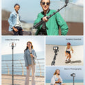 SENSYNE 62" Phone Tripod & Selfie Stick, Extendable Cell Phone Tripod Stand with Wireless Remote and Phone Holder, Compatible with iPhone Android