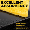Edgeless Microfiber Towels for Cars – 6pk (12”x12”) - 540 GSM - Super Soft Detailing & Buffing – Scratch-Free & Absorbent Microfiber Cleaning Cloths