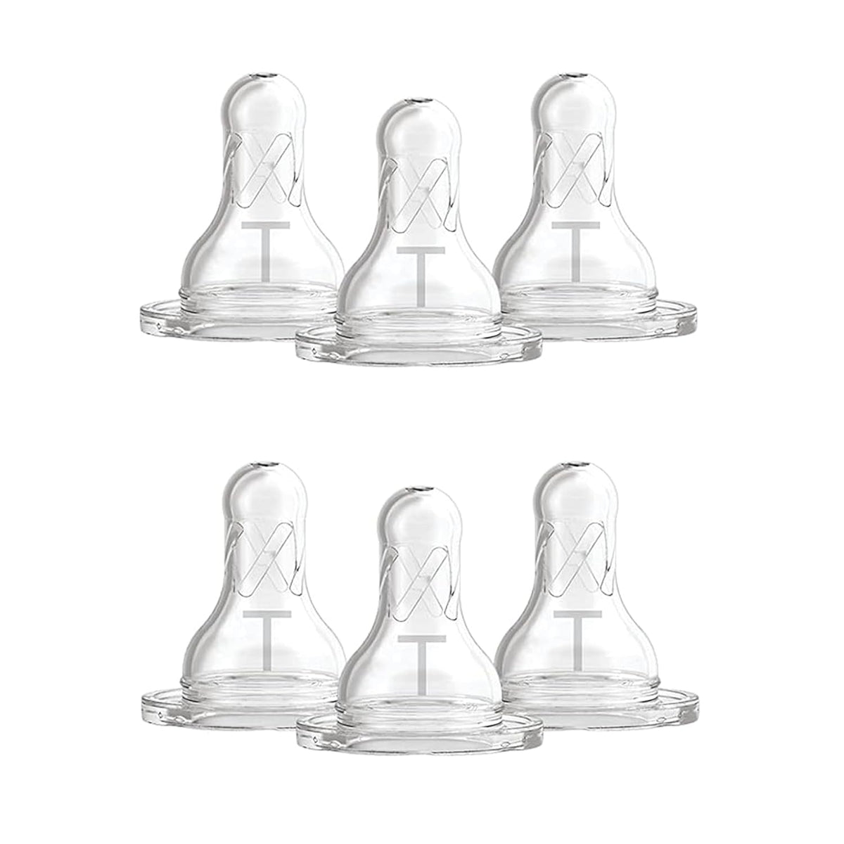 Dr. Brown's Natural Flow Baby Bottle Nipple Level T - Newborn, Slower Flow - 6pk - 0m+