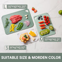 Plastic Cutting Board Set of 3-Cutting Boards for Kitchen BPA Free, Large-Small Chopping Boards Non-Slip for Cooking Camping Dishwasher Safe