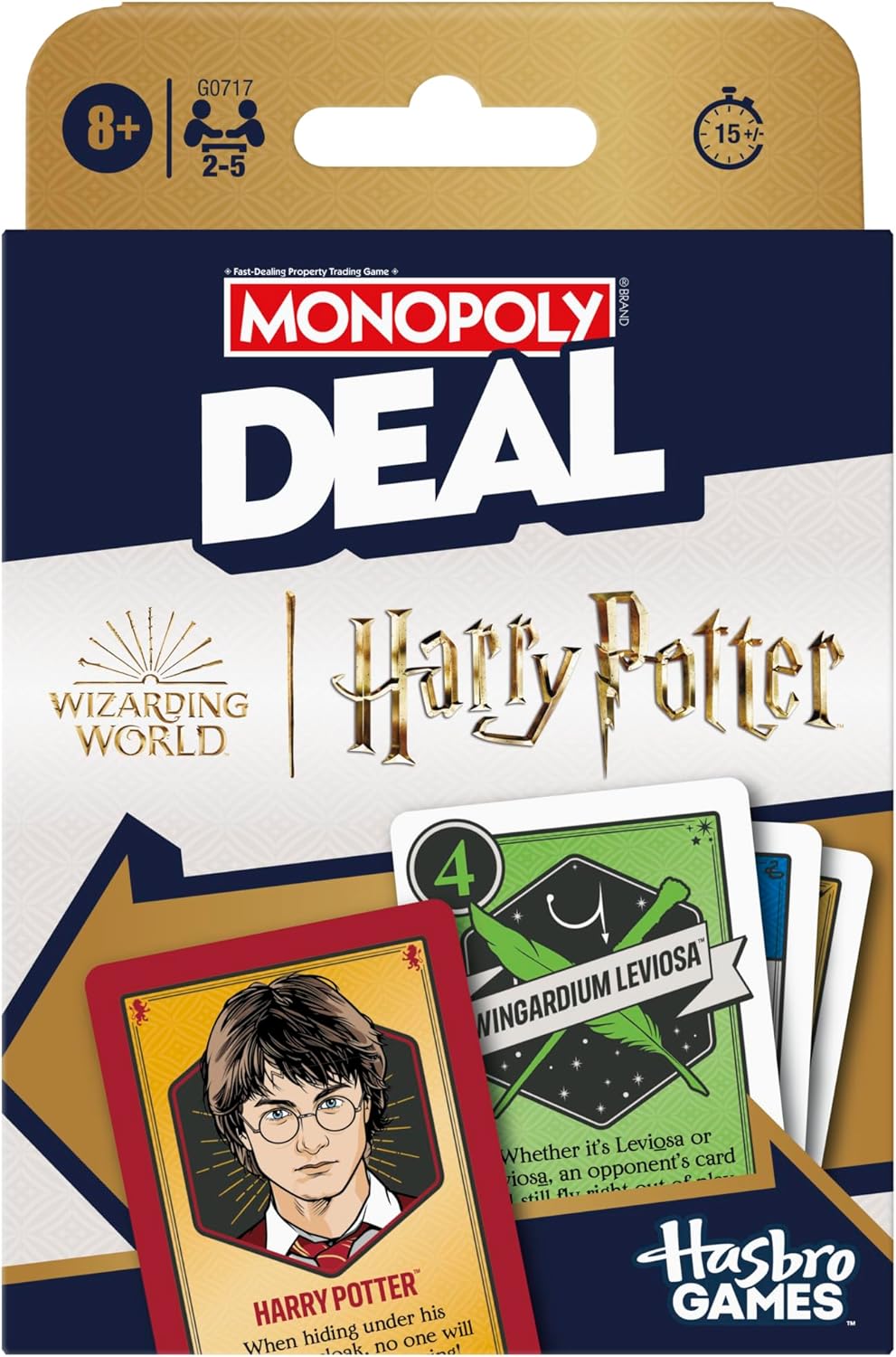 Monopoly Deal: Harry Potter Card Game | Family Games for Kids and Adults | Ages 8 and Up | 2 to 5 Players | 15 mins. | Travel Size | Christmas