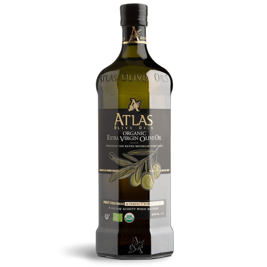 Atlas 1 LT Cold Press Extra Virgin Olive Oil with Polyphenol Rich from Morocco | Newly Harvested Unprocessed from One Single Family Farm | Moroccan