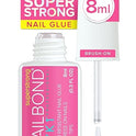 Super Strong Nail Glue for Press On Nails, Nail Tips & Acrylic Nails (8ml) NYK1 NailBond Brush On Glue for Press Ons, Tips & Acrylics - Long Lasting