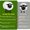 VELENTI Sheep Toilet Roll Holder, Free Standing Bathroom Set, 3D Printed, Funny Hilarious Black Sheep Loo Roll Holder, Tissue Paper Storage, Cute