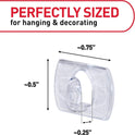 Command Indoor Mini Light Clips, 45 Clear Clips and 54 Command Strips, Damage Free Hanging Christmas Decorations, Wall Clips for Hanging Lights and