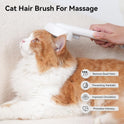 aumuca Cat Brush with Release Button, Cat Brushes for Indoor Cats Shedding, Cat Brush for Long or Short Haired Cats, Cat Grooming Brush Cat Comb for