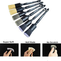 6pcs Car Detailing Brush Set-2pcs Boars Hair Car Detailing Brushes,2pcs Ultra Soft No Scratch Detailing Brush for Air Vent,Leather Seat 2pcs Detail