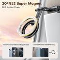 OMOTON TP02 360°Rotating for MagSafe Tripod, Adjustable Aluminum Magnetic Phone Tripod for iPhone 17/16/15/14 Pro Max Air, Foldable Cell Phone Stand