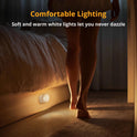 Lyridz Rechargeable Battery Night Light with Motion Sensor, Portable Mini Warm White LED Stick-on Closet Light, Adjustable Brightness for Bathroom