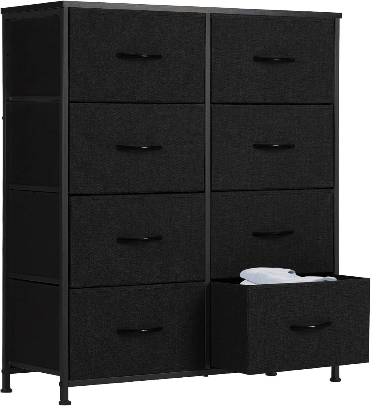 Sweetcrispy Dresser, Dresser for Bedroom Drawer Organizer Storage Drawers, Fabric Storage Tower with 8 Drawers, Chest of Drawers with Steel Frame