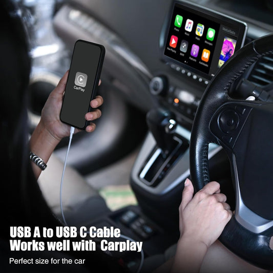 Car Carplay Cable for iPhone 17 16 15 Pro Plus Pro Max Air，3-Pack [3.3FT+3.3FT+6FT] USB A to USB C Cable for iPhone 17 16 15，for iPad
