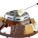 Nostalgia Tabletop Indoor Electric S'mores Maker - Smores Kit With Marshmallow Roasting Sticks and 4 Trays for Graham Crackers, Chocolate, and
