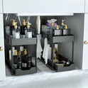 DEKAVA Under Sink Organizer 2 Pack, Bathroom Cabinet Organizer, 2 Tier Sliding Cabinet Basket Organizer Drawer, Multi-Purpose Bath Collection Baskets
