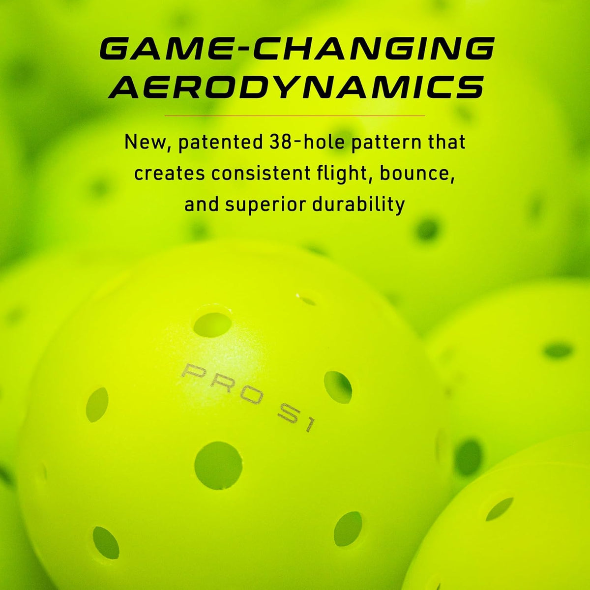 Selkirk Sport Pro S1 Ball | Crack-Resistant | 38 Hole Outdoor Pickleball Balls | USAPA Approved Pickle Ball for Tournament Play | Advanced
