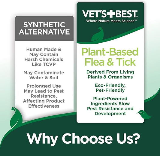 Vet's Best Natural Flea and Tick Yard and Dog Kennel Spray, Plant Safe Tick Spray for Yard with Ready-to-Use Hose Attachment, Mosquito Repellent