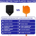 2 Leather Fly Swatter for Indoors. Long Handle, Heavy Duty Fly Swatter Manual Multi Pack. Flyswatters Heavy Duty Flyswatter 2 pack. Flies Swater