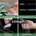 EZlifego Double Sided Tape Heavy Duty, Nano Double Sided Adhesive Tape, Clear Mounting Tape Picture Hanging Adhesive Strips (9.85FT)