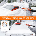 AstroAI 47.2" Ice Scrapers for Car Windshieldand Extendable Snow Brush with Foam Grip and 360° Pivoting Brush Head for Christmas Car Auto Truck