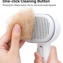 aumuca Cat Brush with Release Button, Cat Brushes for Indoor Cats Shedding, Cat Brush for Long or Short Haired Cats, Cat Grooming Brush Cat Comb for