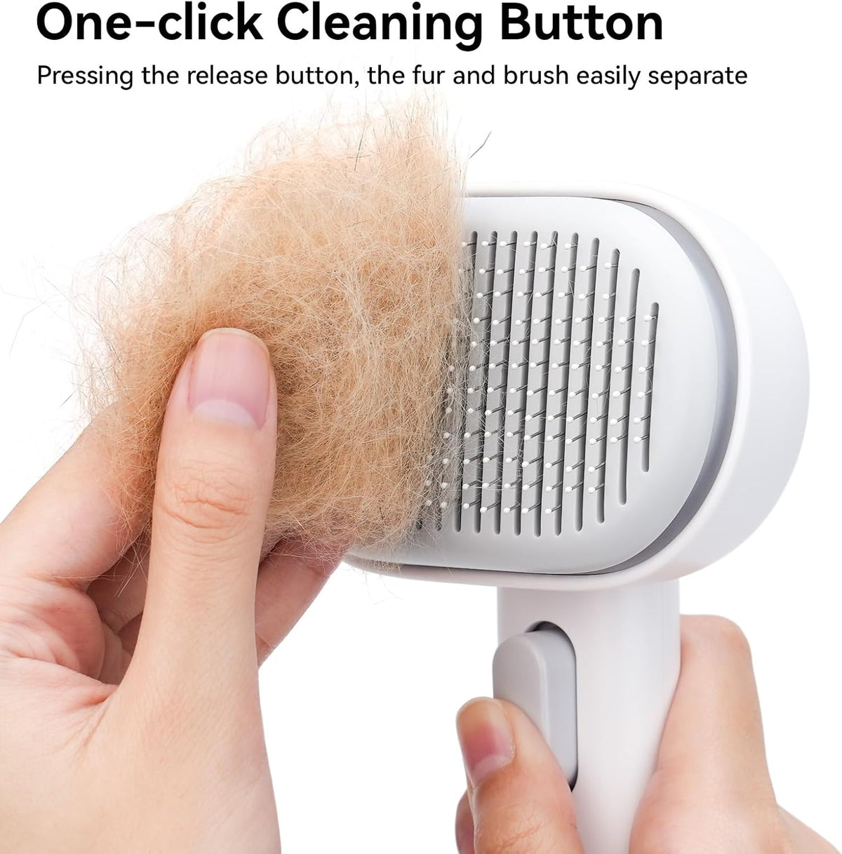 aumuca Cat Brush with Release Button, Cat Brushes for Indoor Cats Shedding, Cat Brush for Long or Short Haired Cats, Cat Grooming Brush Cat Comb for