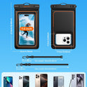 UNBREAKcable Floating Waterproof Phone Pouch 2 Pack, IPX8 Waterproof Phone Case Dry Bag Kayak/Beach/Cruise Travel Essentials, Water Proof Pouch