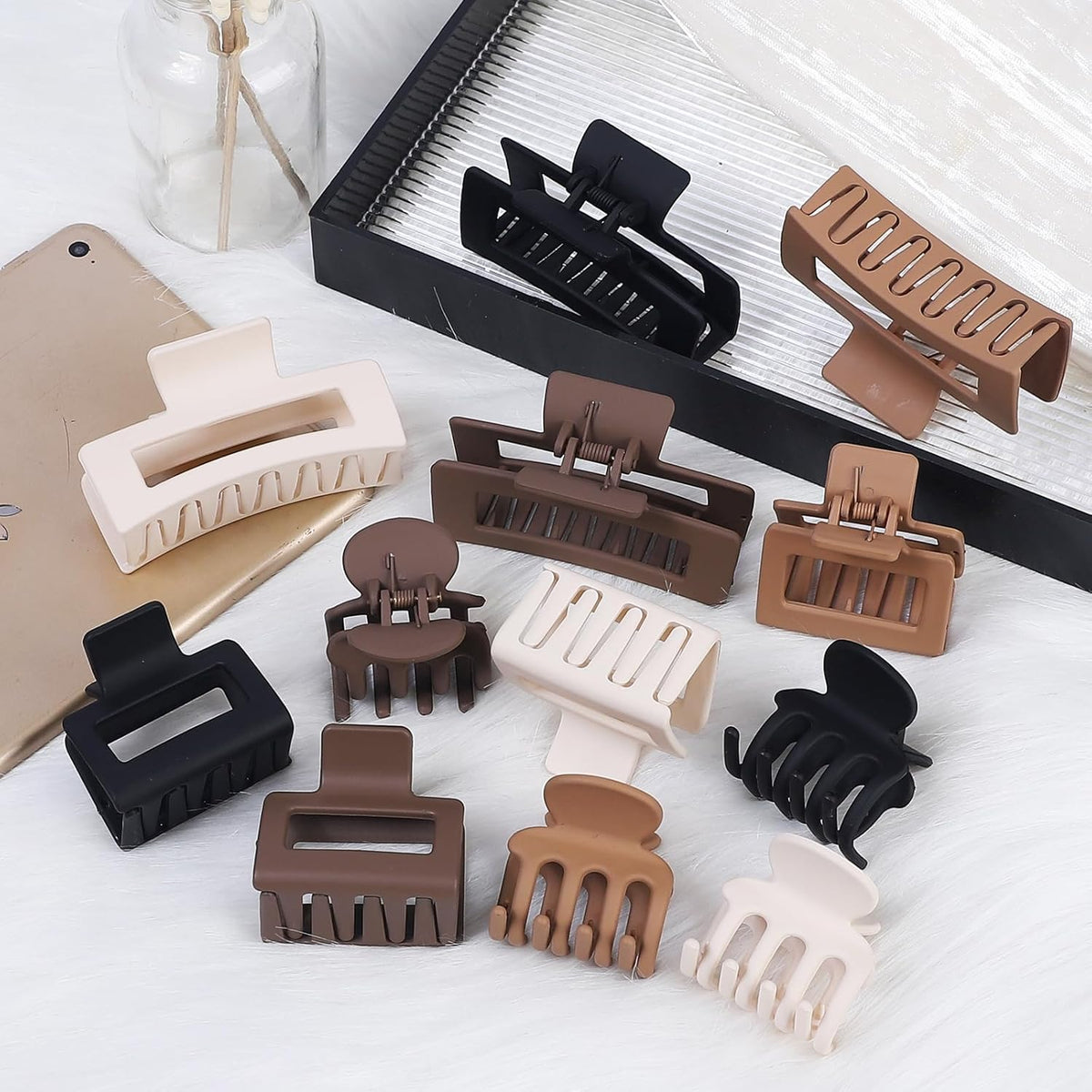 3 Styles Hair Clips for Women Small Medium Big Claw Clips for Thin Thick Hair 12 Pcs Hair Claw Clips Hair Clips Combination Hair Accessories for