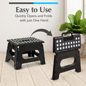 Handy Laundry Folding Step Stool - Sturdy Enough Collapsible Stool to Support Adults and Safe Enough for Kids - Opens Easy with One Flip - Great for