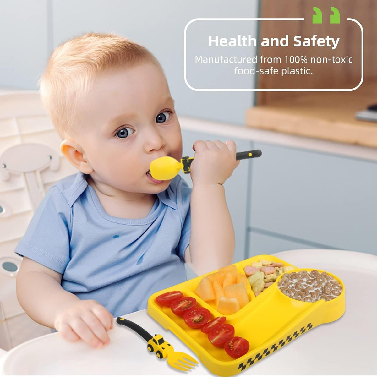 Construction Toddler Utensils - Toddler Forks and Spoons - Kids Construction Truck Utensils - Forks and Spoons Silverware Set - Christmas Birthday