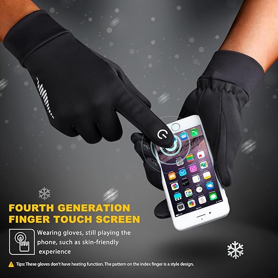 SIMARI Winter Gloves Women Men Ski Snow Gloves Liner Thermal Warm Touch Screen, Suit for Running, Cycling, Biking, Hiking, Driving, Walking, Typing